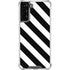Black and White Geometric Stripes Galaxy S21 FE Clear Case